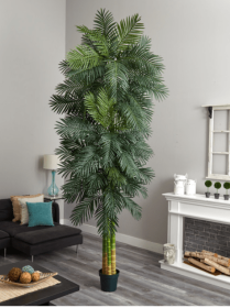 10â€™ Triple Stalk Golden Cane Artificial Palm Tree