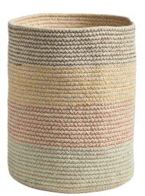 12â€ Handmade Natural Cotton Multicolored Woven Planter