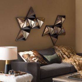 24.25 X 42 X 5.5 Black Diamante Wooden - Wall Decor