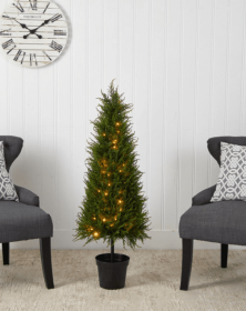 3.5â€™ Cypress Artificial Tree with 350 LED Lights UV Resistant (Indoor/Outdoor)