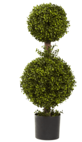 35â€ Double Boxwood Topiary