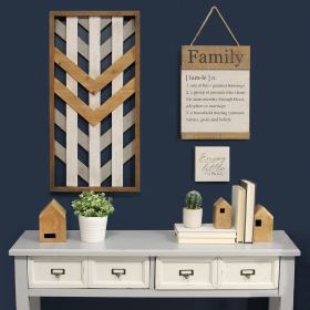 Boho Geometric Wood Framed Wall Panel