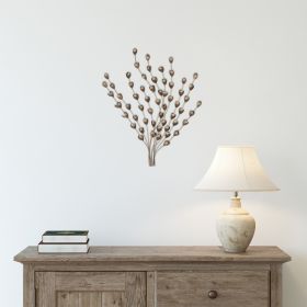 Gold Metal Leaf Bunch Wall Decor