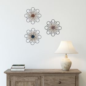 Black Metal Floral Wall Decor