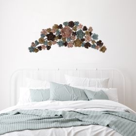 Multicolor Arched Floral Wall Decor