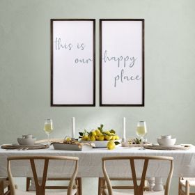 Two Piece This Is Our Happy Place Wall Art