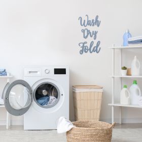 Gray Metal Wash Dry Fold Wall Sign