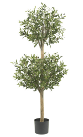 4.5' Olive Double Topiary Silk Tree