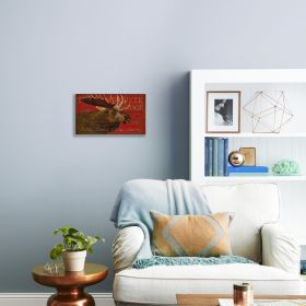 Distressed Moose Wood Wall DÃ©cor