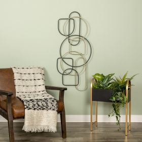 Black and Gold Metal Wire Design Wall DÃ©cor