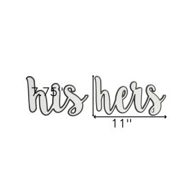 Set Of Two White And Black Metal His and Hers Wall Decor