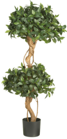 4' Sweet Bay Double Ball Topiary Silk Tree
