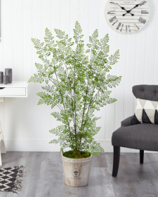 5.5â€™ Ruffle Fern Artificial Tree in Farmhouse Planter