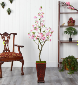 5â€™ Cherry Blossom Artificial Tree in Decorative Planter