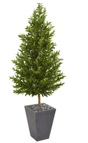 6â€™ Lemon Artificial Tree in Olive Green Planter