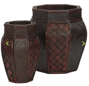 Design and Weave Panel Decorative Planters (Set of 2)