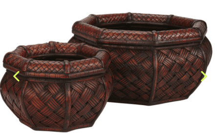 Rounded Ocatagon Decorative Planters (Set of 2)