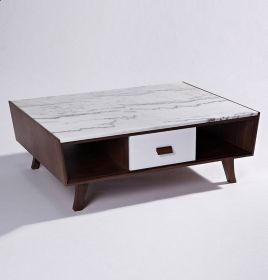 Vera Wood & Marble Coffee Table